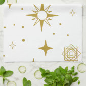 Celestial Soft Kitchtuch - Brown Star Pattern Geschirrtuch (Gefaltet)