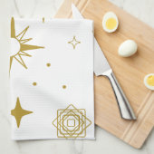 Celestial Soft Kitchtuch - Brown Star Pattern Geschirrtuch (Viertel Falte)
