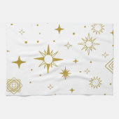 Celestial Soft Kitchtuch - Brown Star Pattern Geschirrtuch (Horizontal)