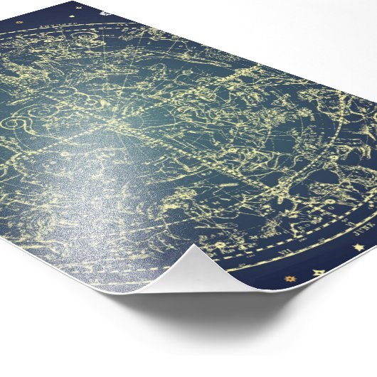 Celestial Space Chart Fotodruck (Ecke)
