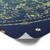 Celestial Space Chart Poster (Ecke)