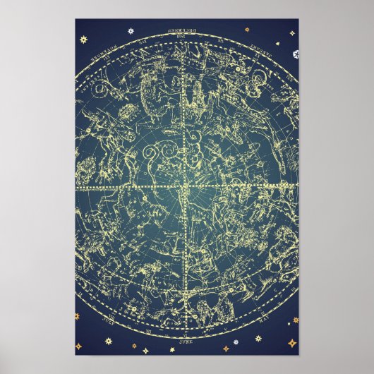 Celestial Space Chart Poster (Vorne)