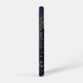 Celestial Space Gold Stars & Moon Monogram Samsung Galaxy Hülle (Rechte Seite)