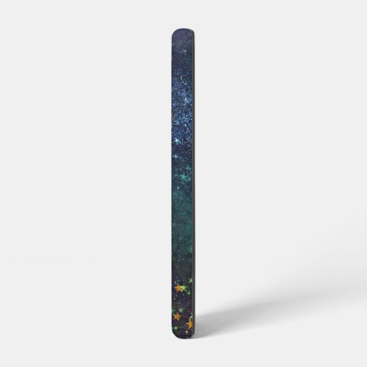 Celestial Space Gold Stars & Moon Monogram Samsung Galaxy Hülle (Linke Seite)