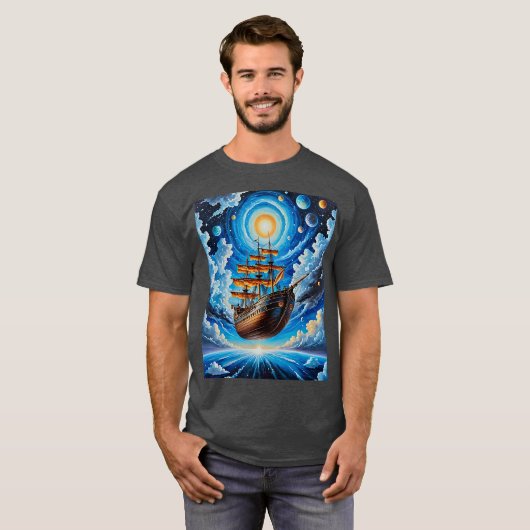Celestial Space Pirate Ship T - Shirt (Vorne ganz)