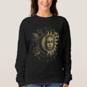 Celestial Space Sun Moon Boho Luna Solar Astronomy Sweatshirt (Vorderseite)