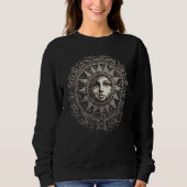 Celestial Space Sun Moon Boho Luna Solar Astronomy Sweatshirt (Vorderseite)
