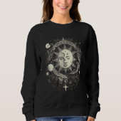 Celestial Space Sun Moon Boho Luna Solar Astronomy Sweatshirt (Vorderseite)
