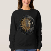 Celestial Space Sun Moon Boho Luna Solar Astronomy Sweatshirt (Vorderseite)