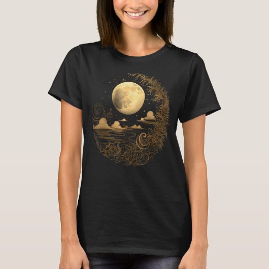 Celestial Space Sun Moon Boho Luna Solar Astronomy T-Shirt (Vorderseite)