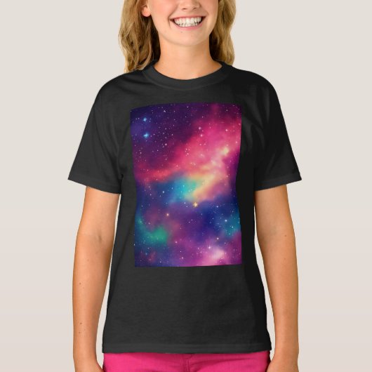 Celestial Sparkle Girls' Star T-Shirt (Vorderseite)