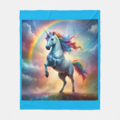 Celestial Spectrum: Der Regenbogen Einhornbogen Fleecedecke (Vorderseite)