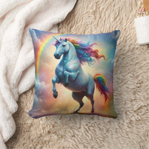 Celestial Spectrum: Der Regenbogen Einhornbogen Kissen