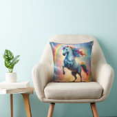 Celestial Spectrum: Der Regenbogen Einhornbogen Kissen (Stuhl )