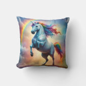 Celestial Spectrum: Der Regenbogen Einhornbogen Kissen (Vorderseite)