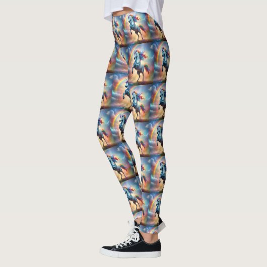 Celestial Spectrum: Der Regenbogen Einhornbogen Leggings (Links)
