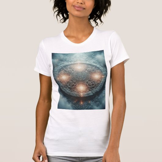 Celestial Spell Circle – Glowing Alchemy T-Shirt (Vorderseite)