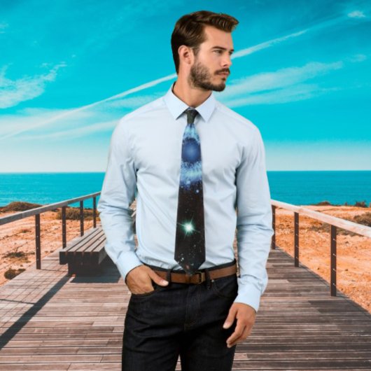 Celestial Spiral Galaxy Nebula Cluster Sterne Park Krawatte