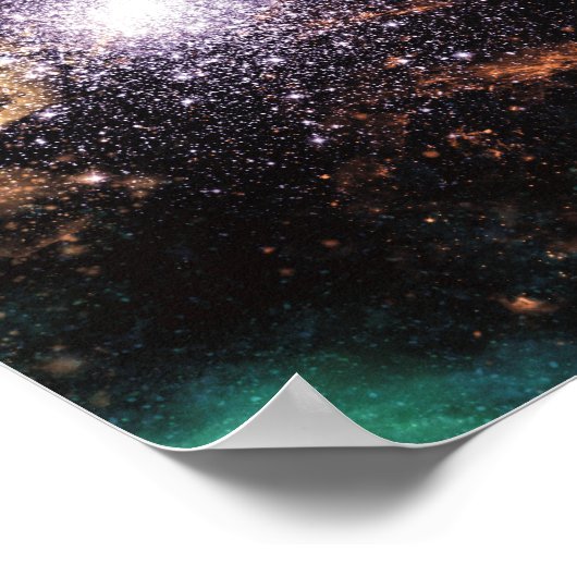 Celestial Spiral Galaxy Nebula Cluster Sterne Park Poster (Ecke)