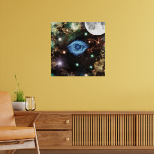 Celestial Spiral Galaxy Nebula Cluster Sterne Park Poster