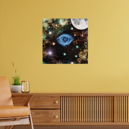 Celestial Spiral Galaxy Nebula Cluster Sterne Park Poster (Wohnzimmer 2)