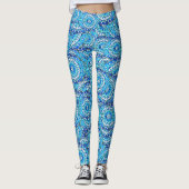 Celestial Spirals Mandala Pattern Leggings (Vorderseite)