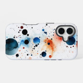 "Celestial Splash" – Wasserfarben-Abstrakt-Handyhü iPhone 16 Hülle (Rückseite (Horizontal))