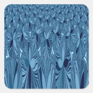 Celestial Splendor: Design der irrisierenden blaue Quadratischer Aufkleber