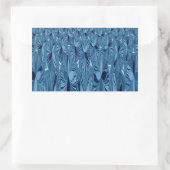 Celestial Splendor: Design der irrisierenden blaue Rechteckiger Aufkleber (Tasche)