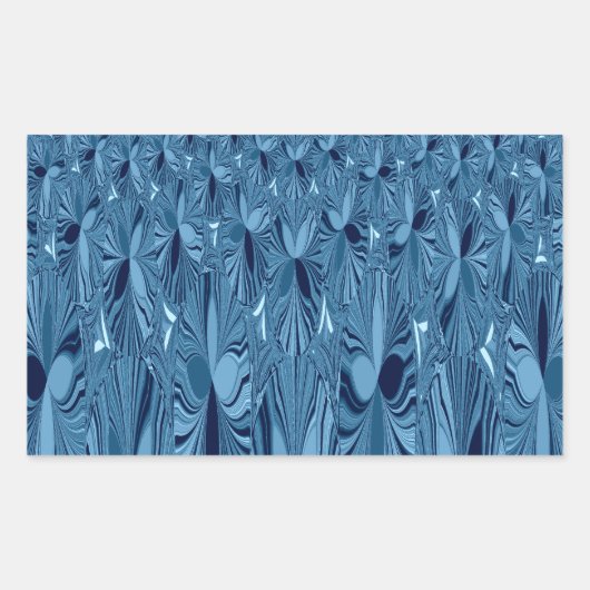 Celestial Splendor: Design der irrisierenden blaue Rechteckiger Aufkleber (Vorderseite)