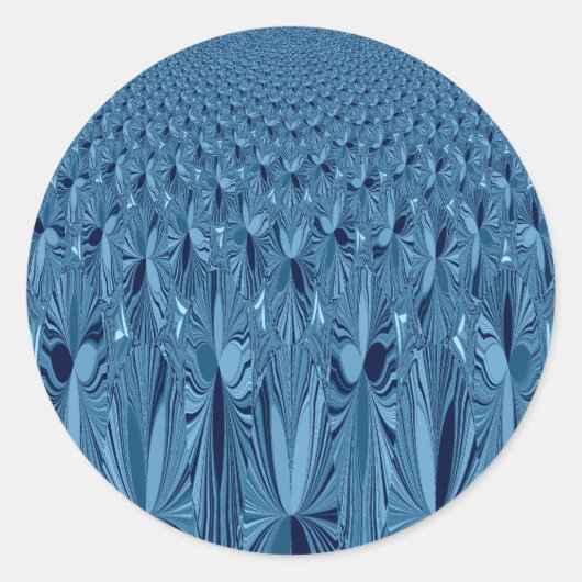 Celestial Splendor: Design der irrisierenden blaue Runder Aufkleber (Vorderseite)
