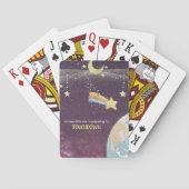 Celestial Star Custom Typografy Baby Shower Spielkarten (Rückseite)