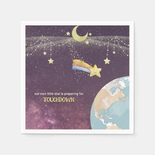 Celestial Star Custom Typografy Niedlich Simple Serviette (Vorderseite)