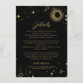 Celestial Star Dust Black Wedding Begleitkarte (Vorderseite)