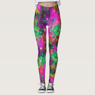 Celestial Star Field Over Print Leggings