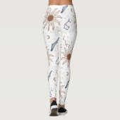 Celestial Star Floral Theme Leggings (Rückseite)