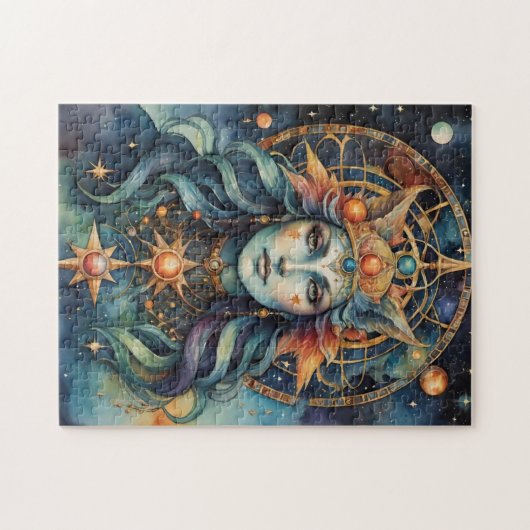 Celestial Star Goddess Mystical Alchemy Puzzle (Horizontal)