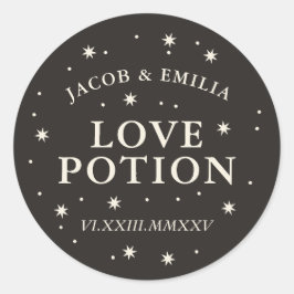 Celestial Star Liebe Tränke Hochzeitscocktail Gefa Runder Aufkleber