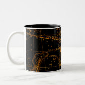 Celestial Star Map Astrologisches Gold Sagittarier Zweifarbige Tasse (Links)