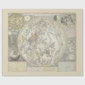 Celestial Star Map Zodiac Constellation I Geschenkpapier (Flach)