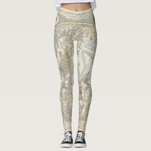 Celestial Star Map Zodiac Constellation I Leggings (Vorderseite)