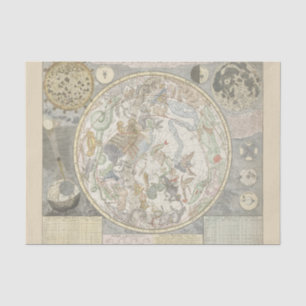 Celestial Star Map Zodiac Constellation I Seidenpapier