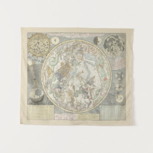 Celestial Star Map Zodiac Constellation I Wandteppich