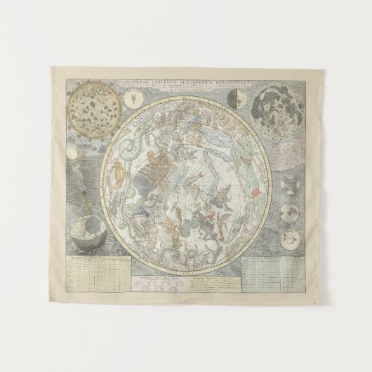 Celestial Star Map Zodiac Constellation I Wandteppich (Vorderseite (Horizontal))