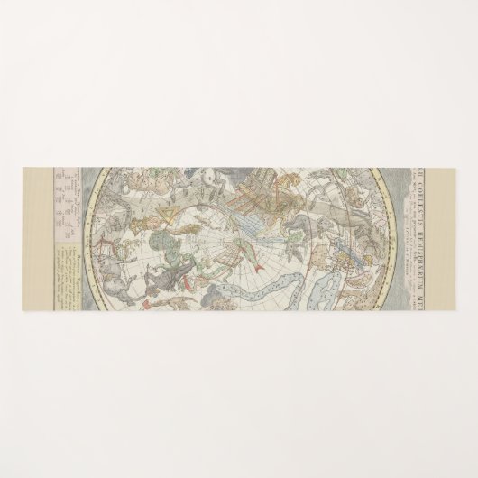 Celestial Star Map Zodiac Constellation I Yogamatte (Vorderseite (Horizontal))
