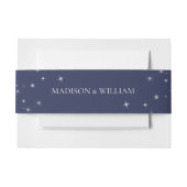 Celestial Star Personalized Blue Wedding Einladungsbanderole (Vorderseite Beispiel)