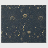 Celestial Star Signs Geschenkpapier (Flach)