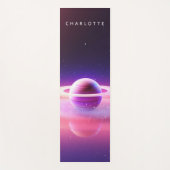 Celestial Star Space Pink Lila Personalisierter Na Yogamatte (Vorderseite)