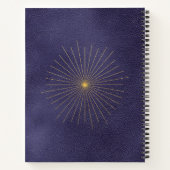 Celestial Starburst Blue Personalized Journal Notizblock (Rückseite)