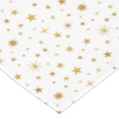 Celestial Starry Muster Moderne White Gold Hochzei Tischdecke (Schrägansicht)